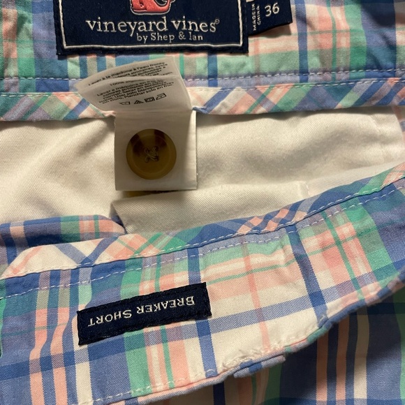 Men's vv vineyard vines breaker shorts, Plaid shorts by vv size 36 vineyard vine - Picture 7 of 7